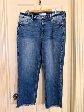 KanCan Straight Leg Jeans in Medium Blue Wash